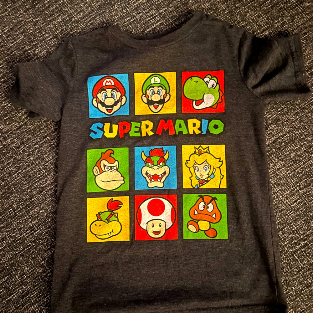 Super Mario kids 7 t shirt
